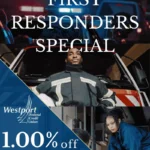 First Responder 1% discount on auto loan poster